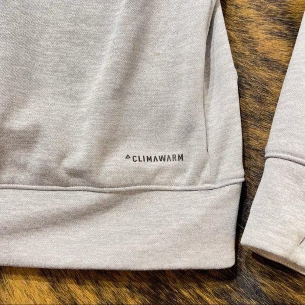 Adidas Hoodie Gray Pull Over Gold Foil Logo - Picture 5 of 8